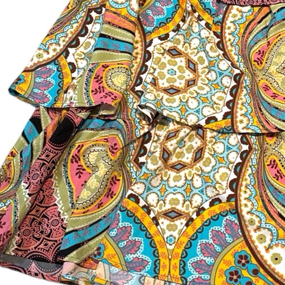 Ces Femme Border Print Tiered Midi Skirt - Picture 13 of 16